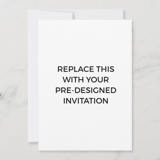 Service d'impression Invitation préconçu (Dos)