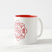 Service d'incendie / Pompier Maltese Cross Mug (Devant droit)