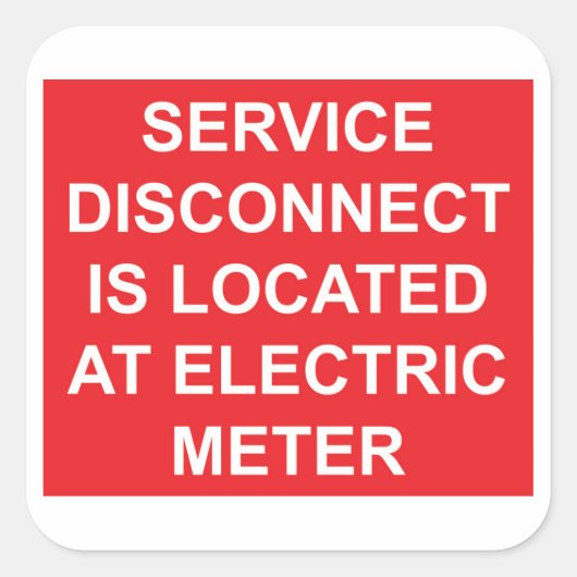 Service Disconnect bij het label van de elektrisch (Voorkant)