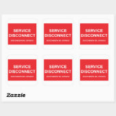 Service Disconnect Étiquette Avec Sous-Titre Espag (Feuille)
