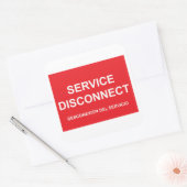 Service Disconnect Étiquette Avec Sous-Titre Espag (Enveloppe)