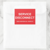 Service Disconnect Étiquette Avec Sous-Titre Espag (Sac)