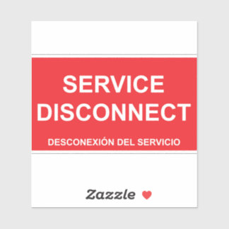 Service Disconnect Label met Spaanse ondertiteling