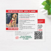 Service Dog ADA - Cartes de Droit Rouge - Carte d' (Bureau)