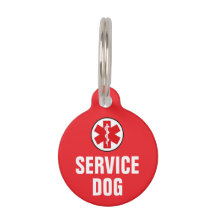 Service Dog Animal Medical Alert Symbool rood