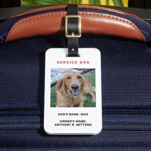 Service Dog Bagagelabel (Voorkant Insitu 2)