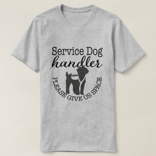 Service Dog Handler - Geef ons ruimte T-shirt (Design voorkant)