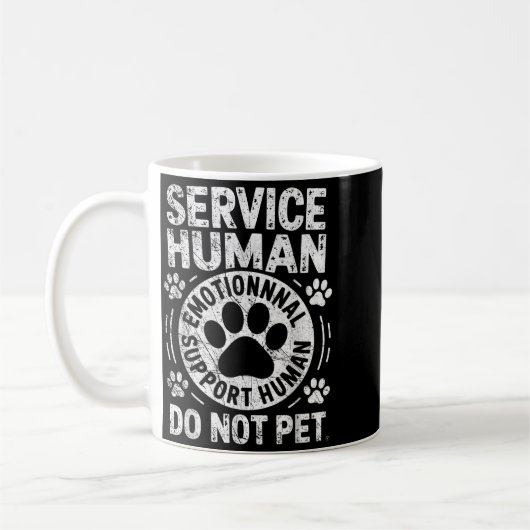 Service Dog Human Do Not Pet Funny Rescue Dog Owne Koffiemok (Links)