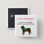 Service Dog ICE Button 2 (Voorkant /achterkant)