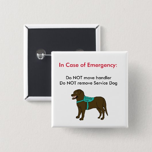 Service Dog ICE Button 2 (Voorkant /achterkant)