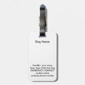 Service Dog ID-Label Bagagelabel (Achterkant verticaal)