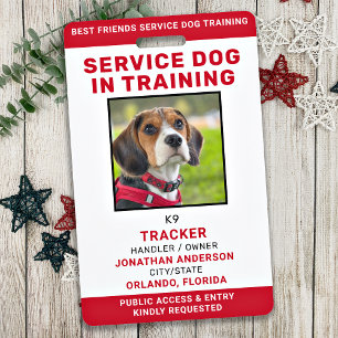 Service Dog in Training ID Card Persoonlijke foto Badge