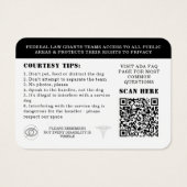 Service Dog Kaart Foto ID Badge Etiquette ADA (Achterkant)