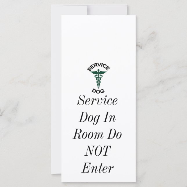 Service dog label (Voorkant)