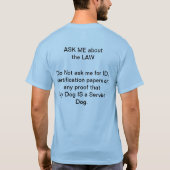 Service Dog Laws Awareness T-shirt (Achterkant)
