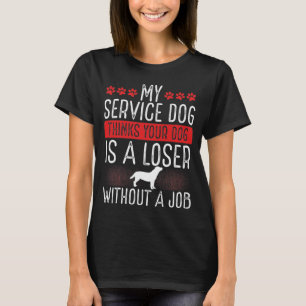 Service Dog Patch Emotional Animal Support-honden T-shirt