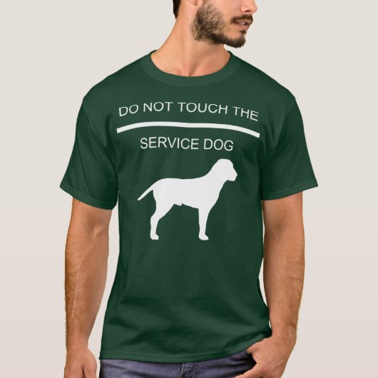 Service Dog Training raakt niet op de service T-shirt (Voorkant)