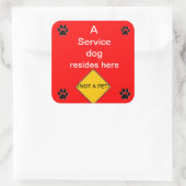 Service Dog woont hier Sticker (Tas)