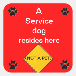 Service Dog woont hier Sticker