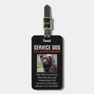 Service Dog - zwart - volledige toegang vereist ba Bagagelabel