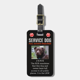 Service Dog - zwarte volledige toegang vereist bad Bagagelabel