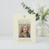 Service funéraire catholique Carte de prière Jésus (Debout devant)