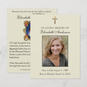 Service funéraire catholique Carte de prière Jésus (Devant / Derrière)