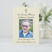 Service funéraire catholique Carte de prière Jésus (Debout devant)