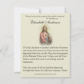 Service funéraire catholique Carte de prière Jésus (Dos)