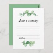 Service funéraire, Eucalyptus, Partager une carte  (Devant / Derrière)