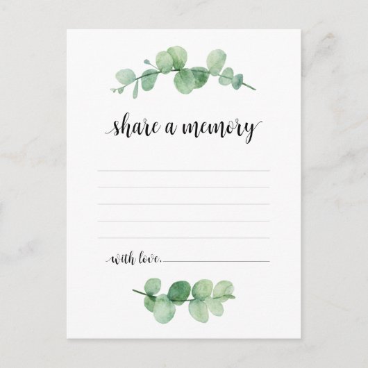 Service funéraire, Eucalyptus, Partager une carte  (Devant)