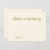 Service funéraire, Gold Script, Partager une carte (Devant / Derrière)