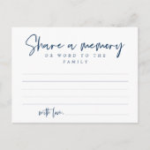 Service funéraire, Partager une mémoire, Carte de  (Devant)