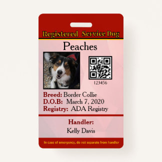 Service Hond Canada verticale Badge