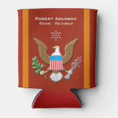 Service in de mariniers gepersonaliseerd blikjeskoeler (Voorkant)