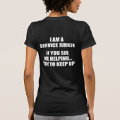 Service Junkie Shirt - Donker (Achterkant)