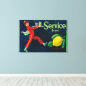 Service Lemon LabelLa Habra, CA Canvas Afdruk (Insitu (Houten vloer))