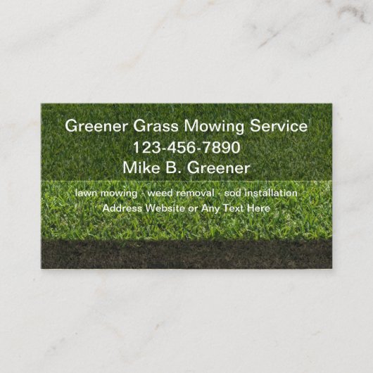 Service local de pelouse Meilleurs Cartes de visit (Devant)