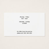 Service mécanique remorquage Cartes de visite sur  (Dos)