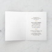 Service Memorial Elegant Green Gold Invitation (Intérieur)
