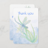 Service Memorial Merci Dragonfly Watercolor Art (Devant / Derrière)