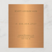 Service menu promotionele moderne schoonheidssalon (Achterkant)