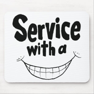 Service met een Smile Mousepad Muismat