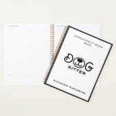 Service minimal de rendez-vous pour chien noir et  (Devant avec enveloppe)