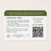 Service officiel Chien Carte ADA Carte d'identité  (Dos)