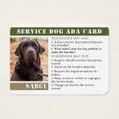 Service officiel Chien Carte ADA Carte d'identité  (Devant)