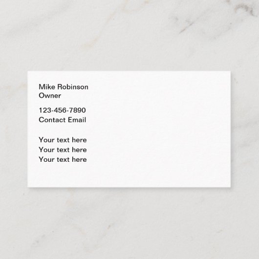 Service Piscine Carte de visite unique (Dos)