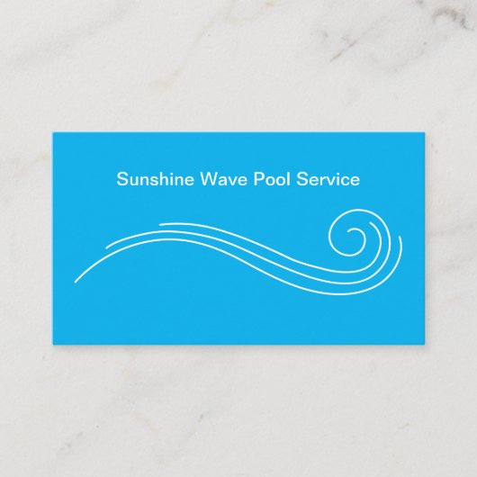 Service Piscine Carte de visite unique (Devant)