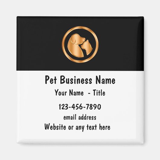 Service pour animaux de compagnie classique Magnet (Devant)