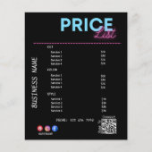 Service Prijslijst Scan Me Black Marketing Flyer (Voorkant)